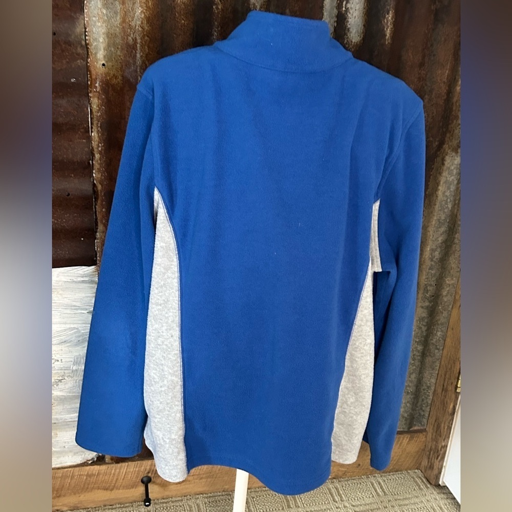 ☀️Izod Blue and Gray Quarter-Zip Fleece Pullover-Size XL - Picture 3 of 6